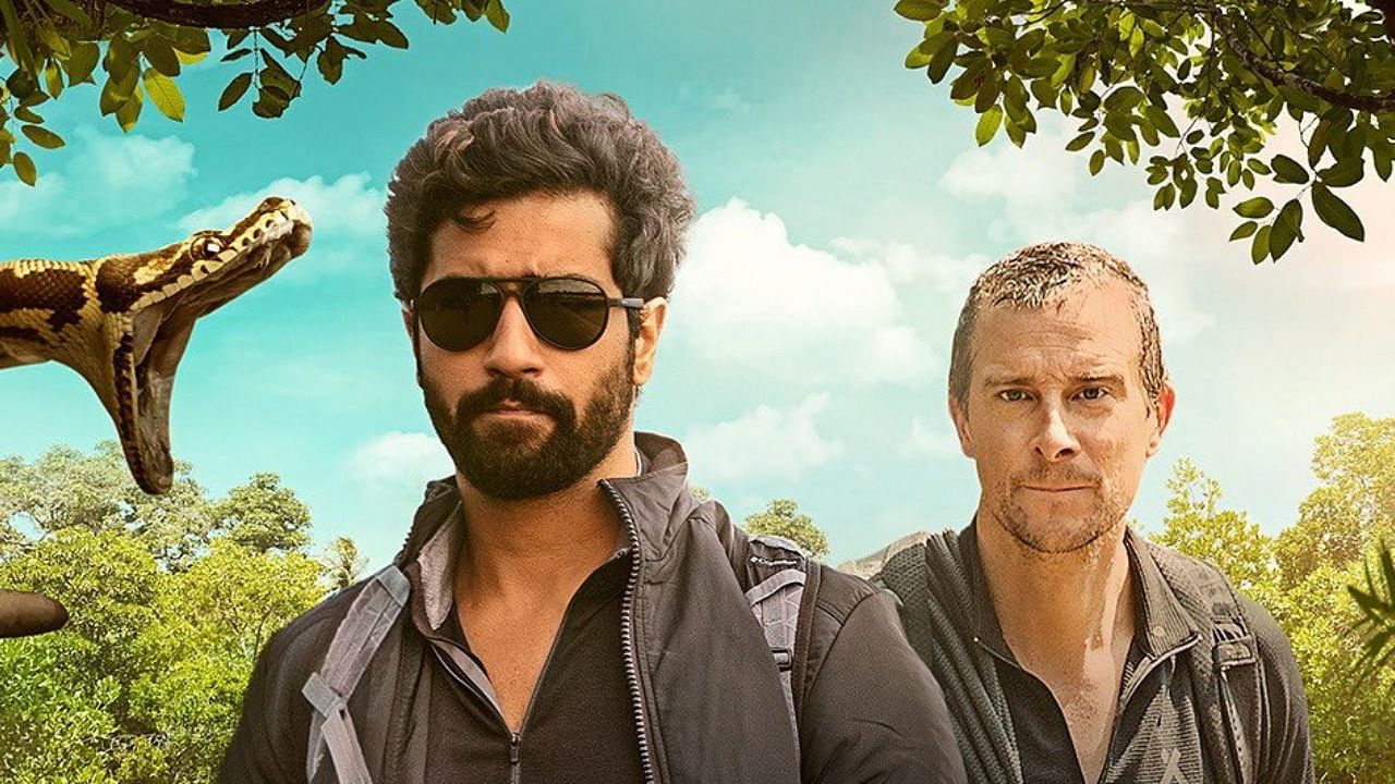 Actor Vicky Kaushal in the promo along with Bear Grylls. Credit: Instagram/vickykaushal09