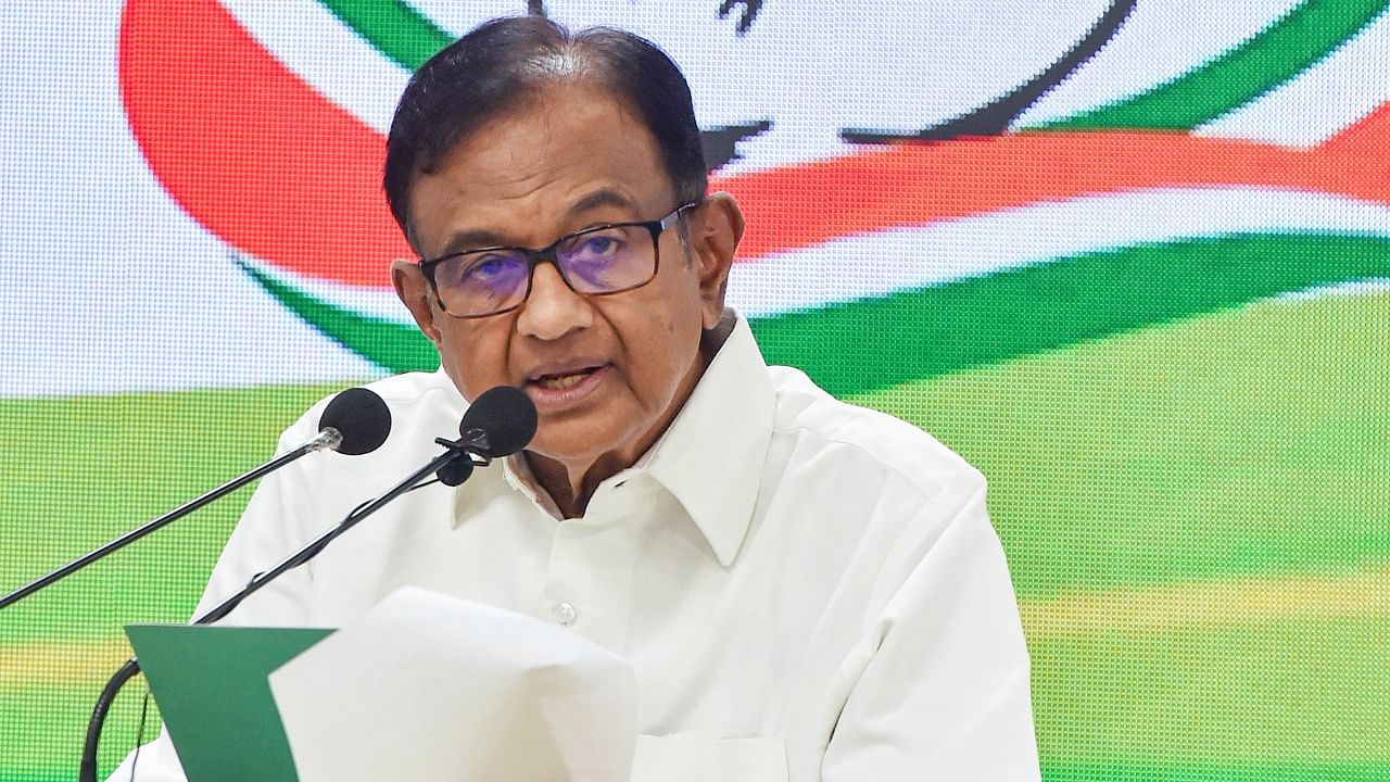Former finance minister and Congress leader P Chidambaram. Credit: PTI File Photo