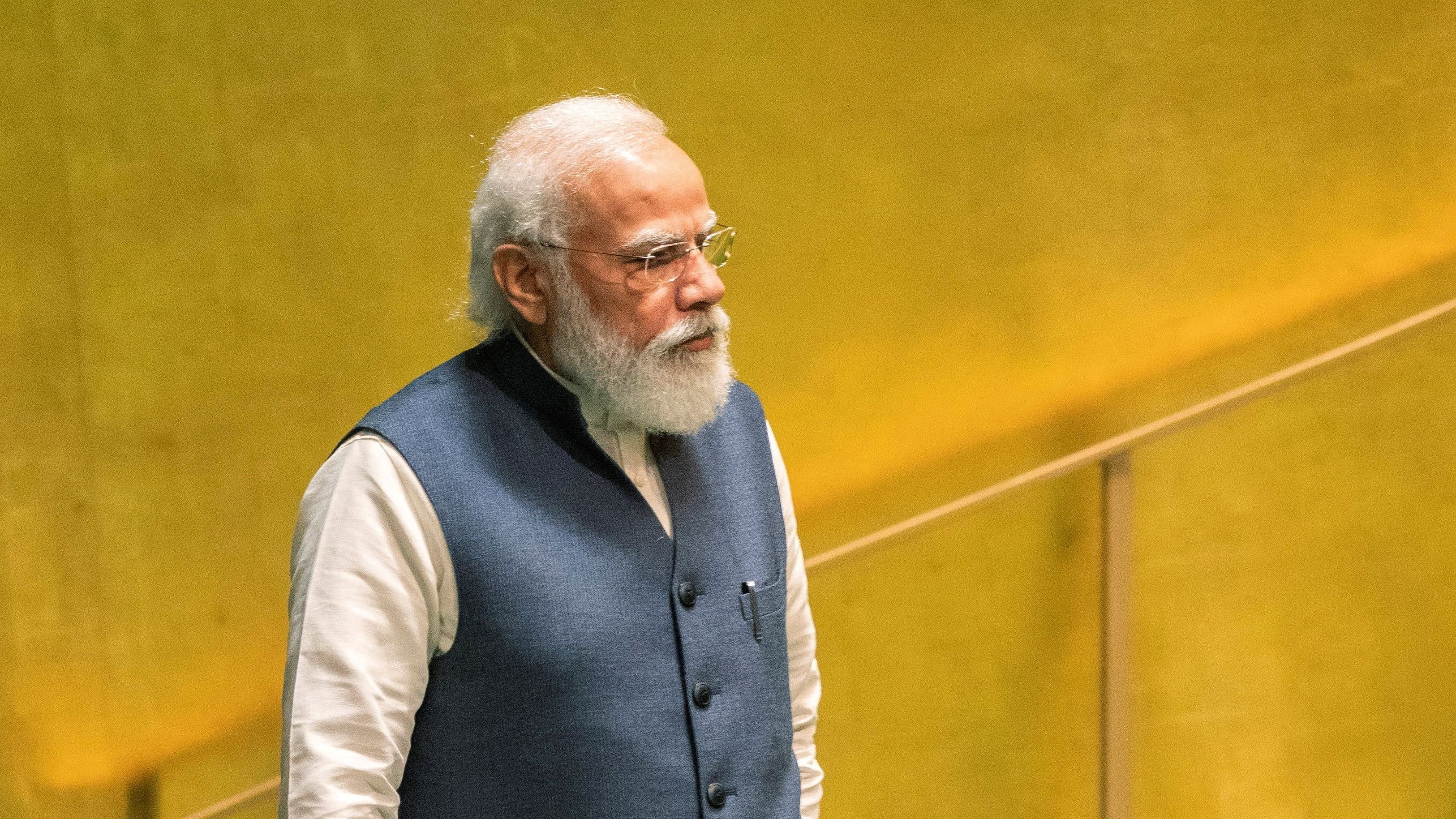 The demand comes after India’s surprise announcement at the opening of COP26 negotiations in Glasgow, Scotland, that it would set an ambitious new goal to reach net-zero emissions by 2070. In his speech, Prime Minister Narendra Modi said that rich countries should provide as much as $1 trillion in climate finance. Credit: Reuters File Photo