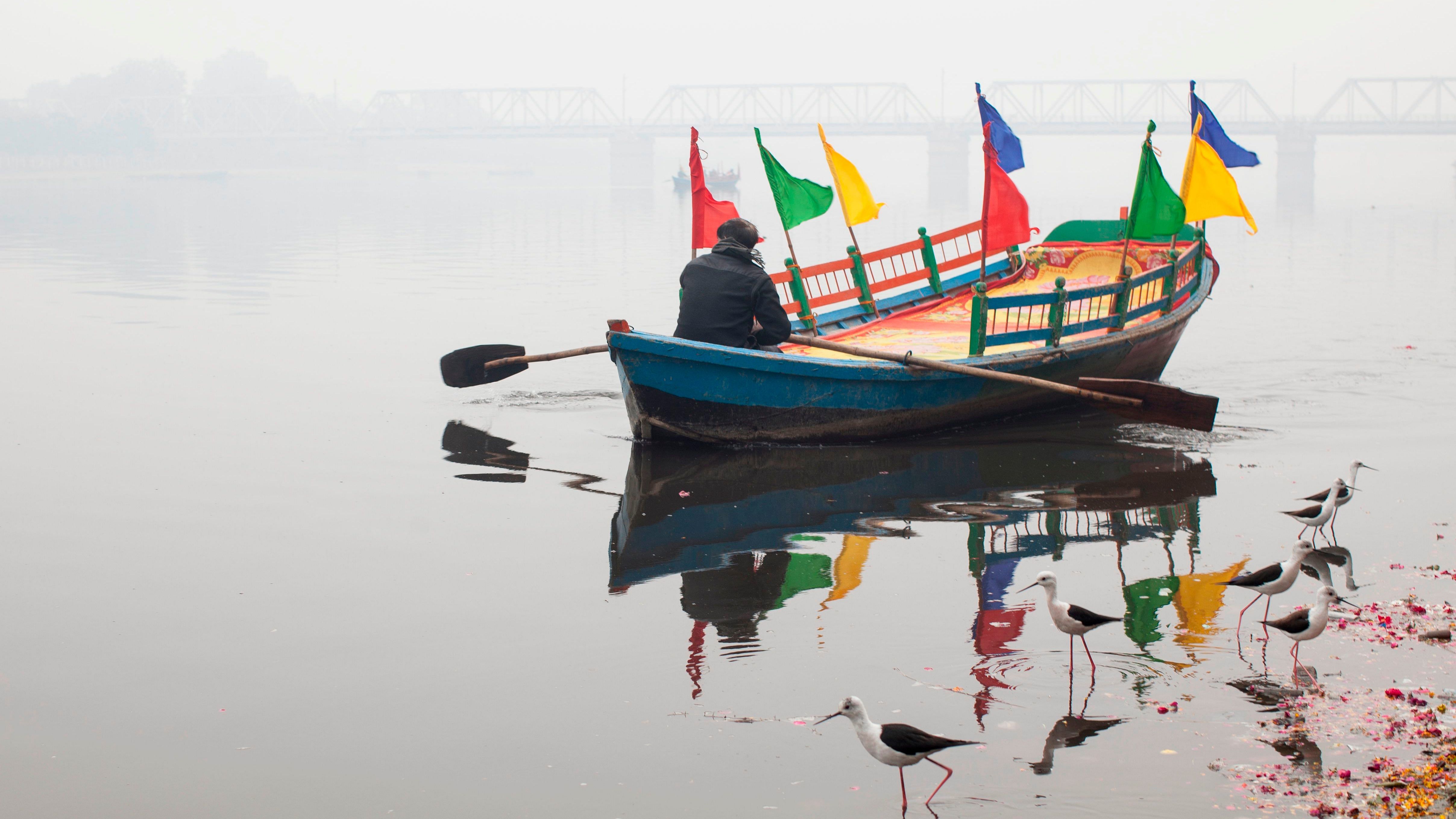 The river yatras, named as 'Kamal Nauka Yatra', have members of fishermen and boatmen communities travelling by the BJP boats, talking about the party's initiatives for the community that is politically dominant along the banks of the Ganga and the Yamuna in Uttar Pradesh. Credit: PTi File Photo