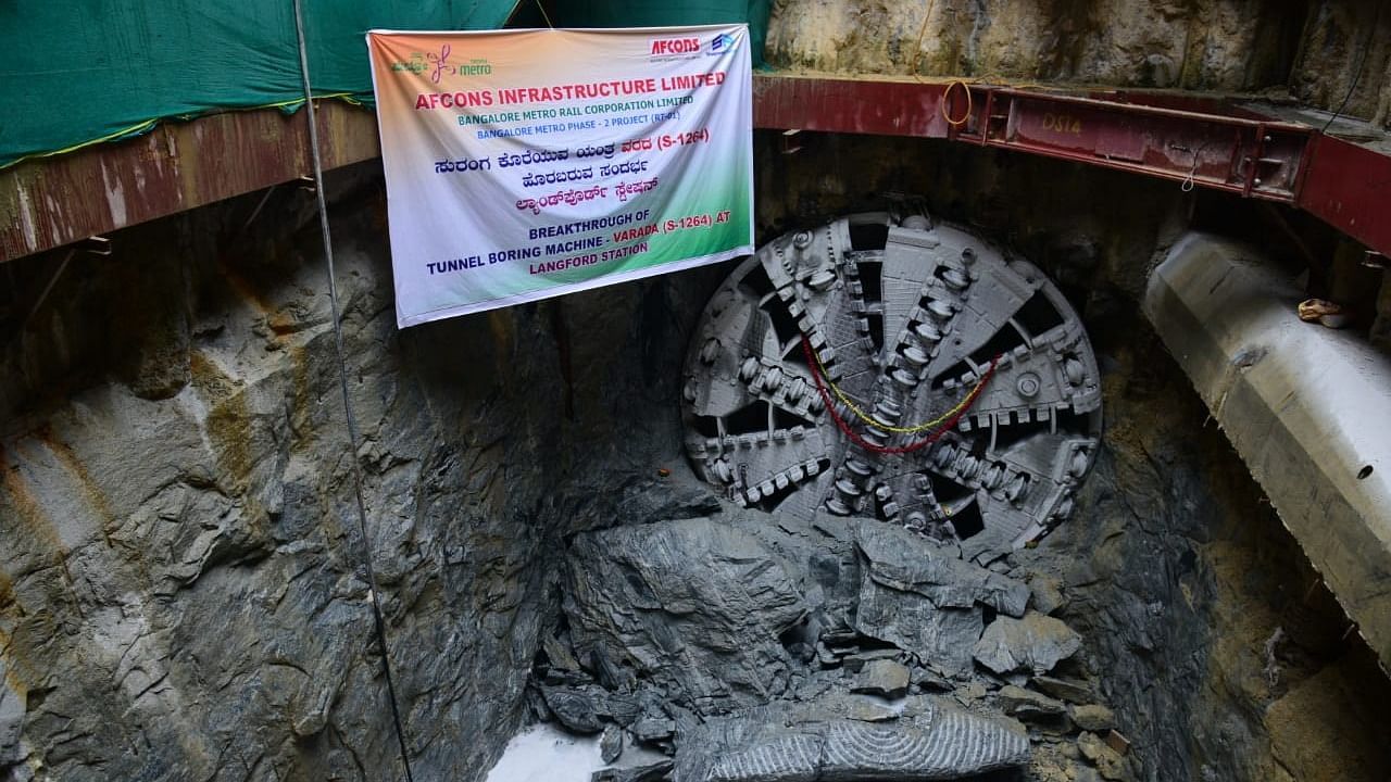 A view of TBM Varada after the breakthrough at Langford station. Credit: Special arrangement