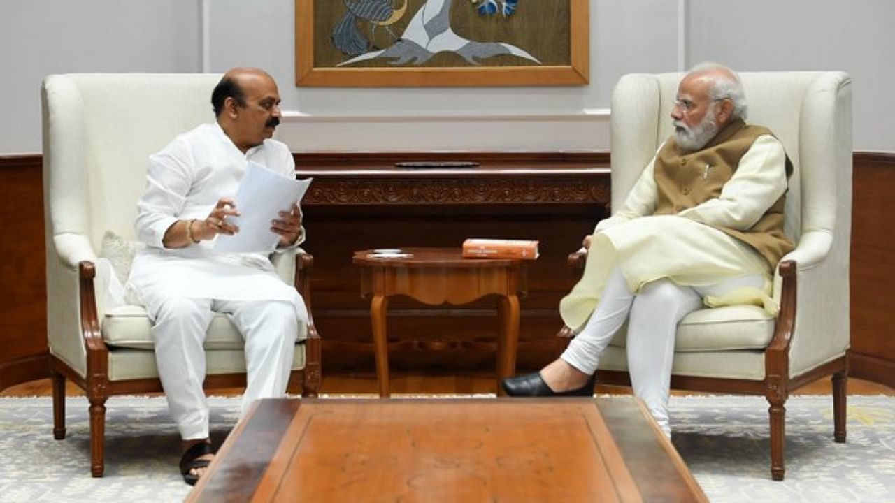 Karnataka Chief Minister Basavaraj Bommai and Prime Minister Narendra Modi. Credit: Prime Minister's Office