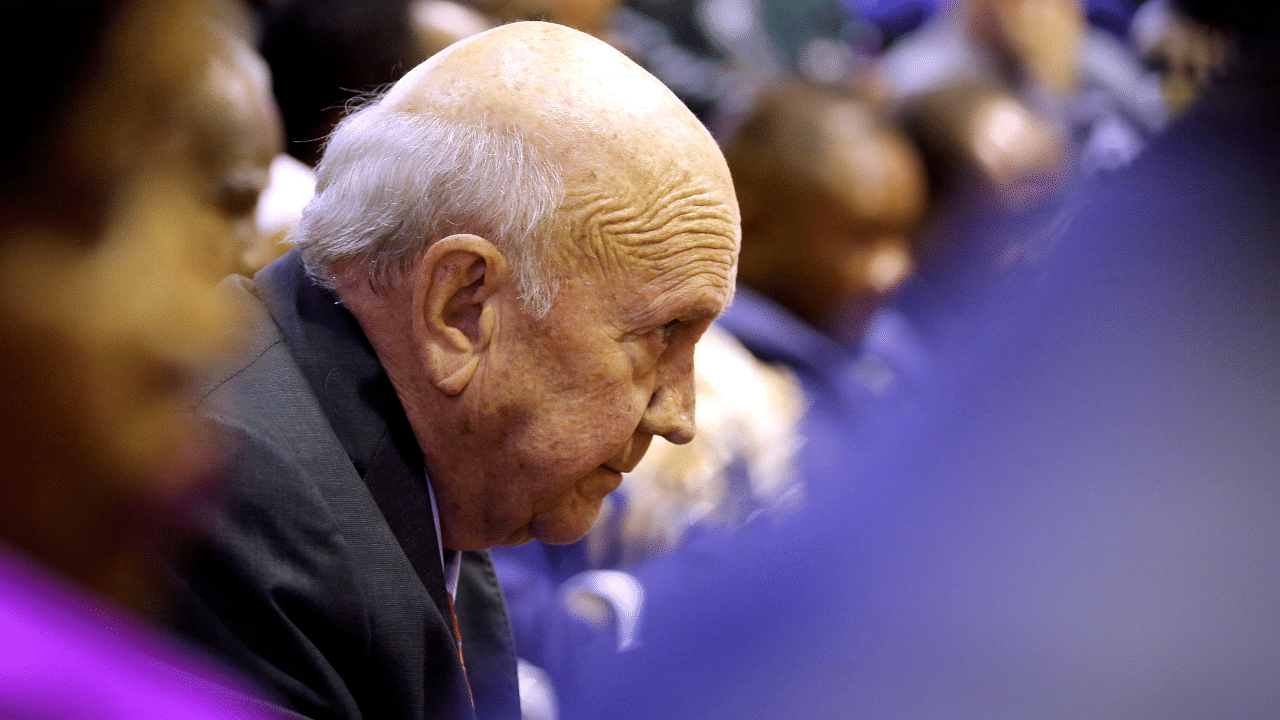 Former South African President FW de Klerk. Credit: Reuters Photo