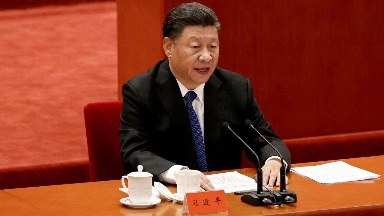 Xi occupies the leading position in the political system, and has done since 2012. Credit: Reuters File Photo