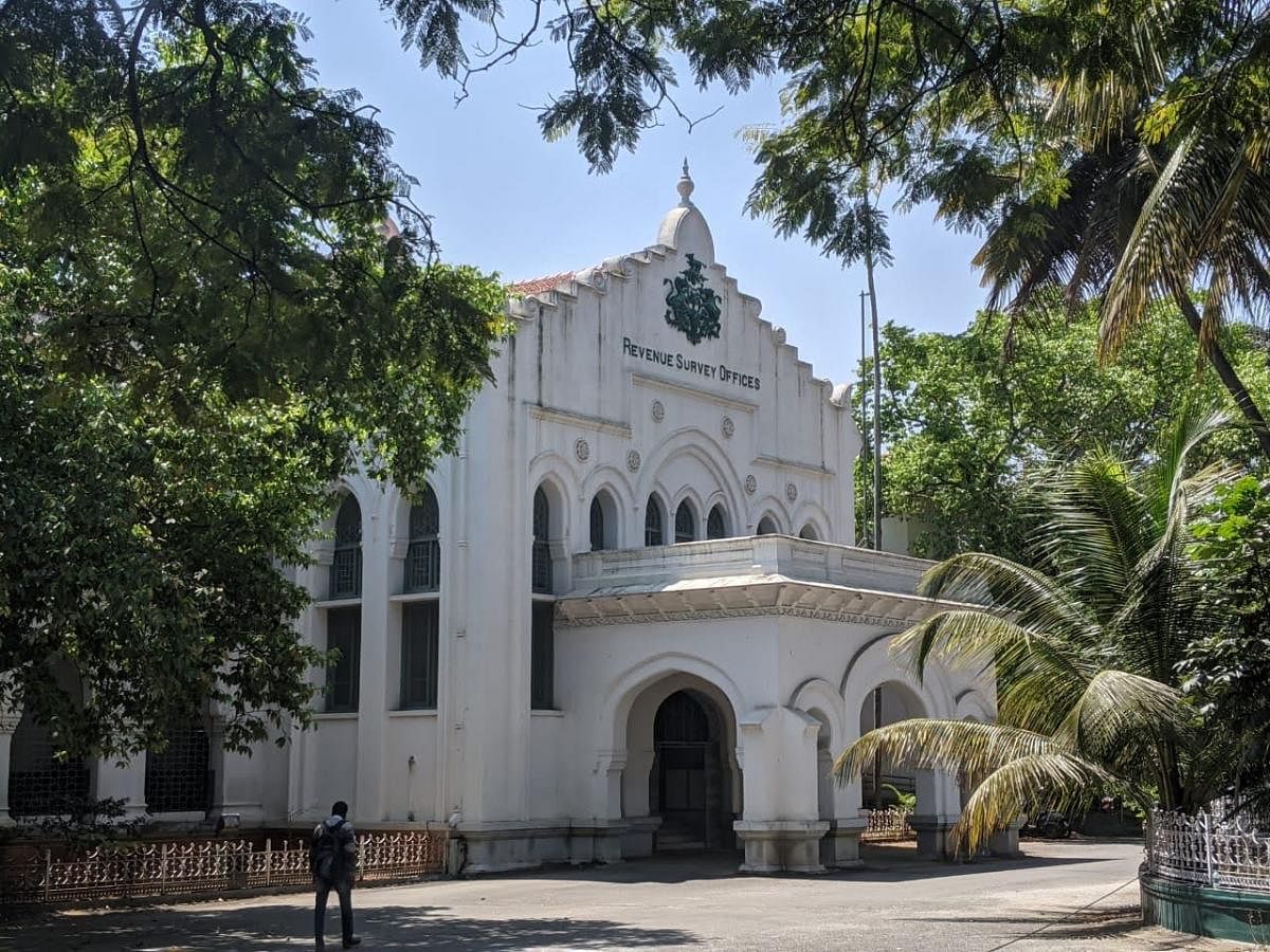 The facade of the revenue service office in K R Circle, Bengaluru. Photo courtesy: Sahesra Muguntan