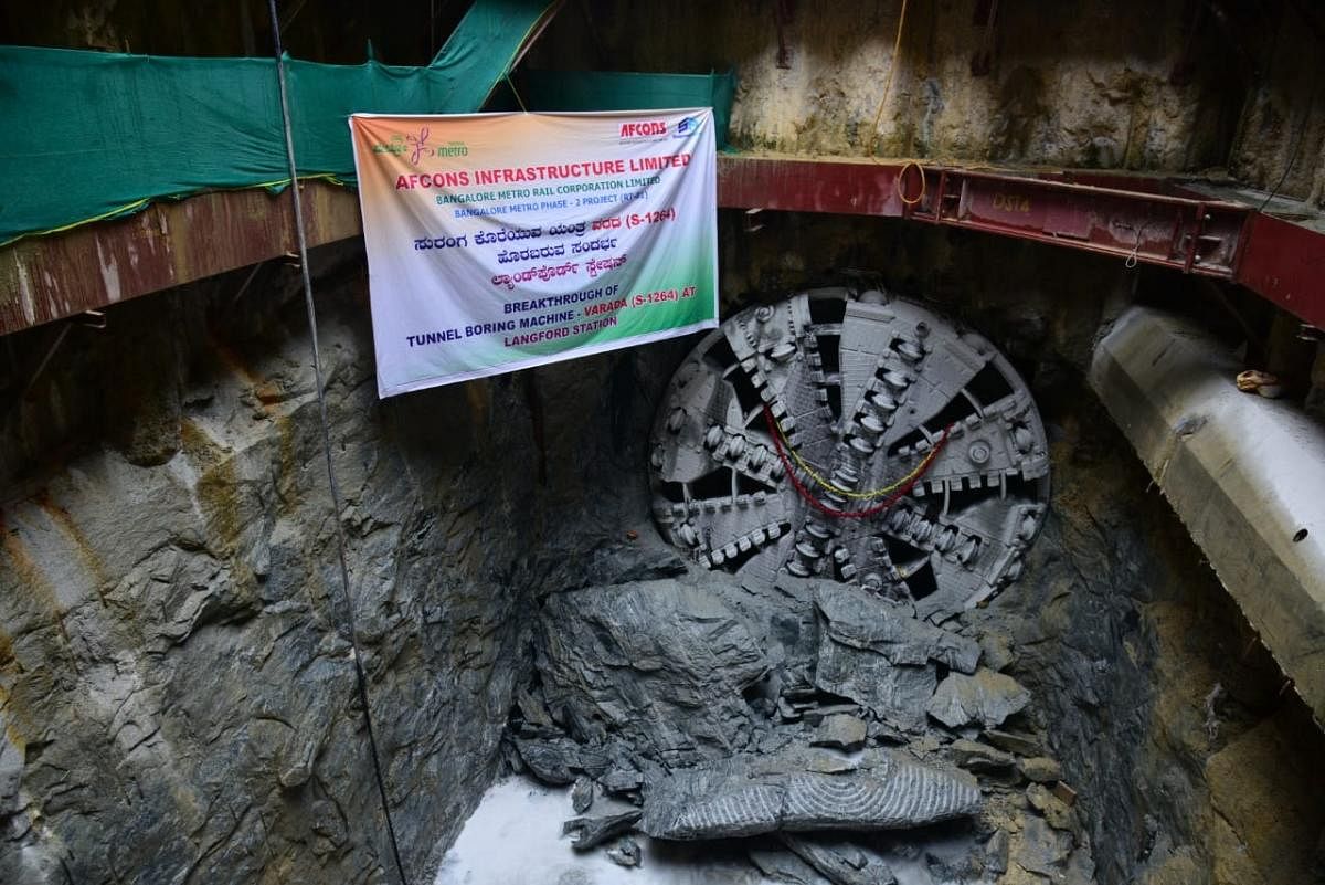 Officials had expected the TBM to make the breakthrough in the last week of October. Credit: DH Photo