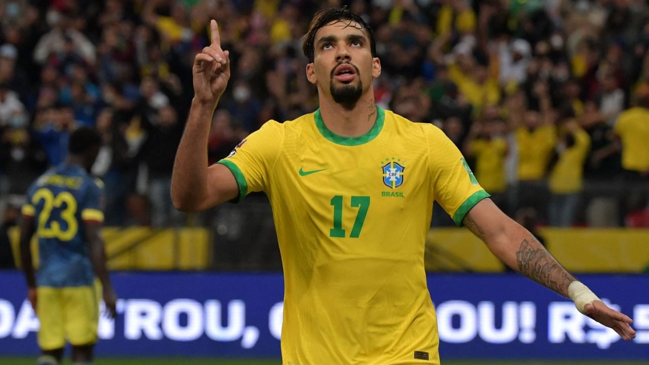 Brazil's Lucas Paqueta scores against Columbia to book their spot in the upcoming World Cup. Credit: AFP Photo