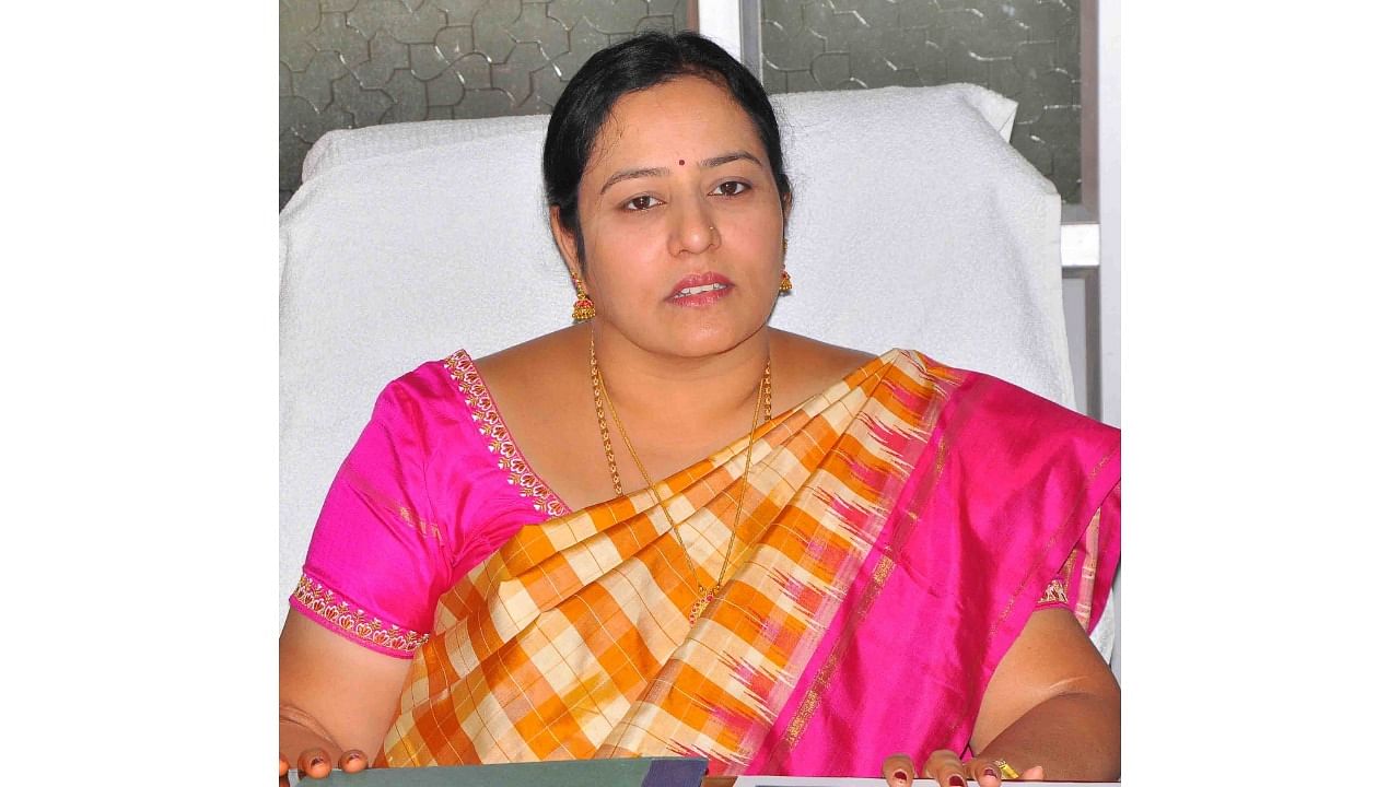 Bhavani Revanna, JD(S) MLA H D Revanna’s wife and former zilla panchayat member. Credit: DH Photo