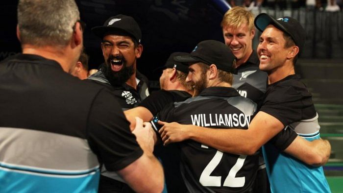 New Zealand made their way to their first-ever T20 World Cup final after they beat England in a dramatic semi-final clash. Credit: IANS Photo