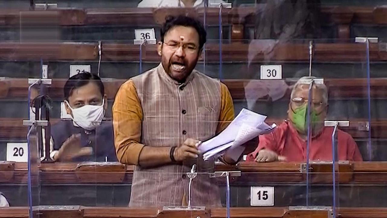 Minister of State for Home G Kishan Reddy. Credit: PTI Photo