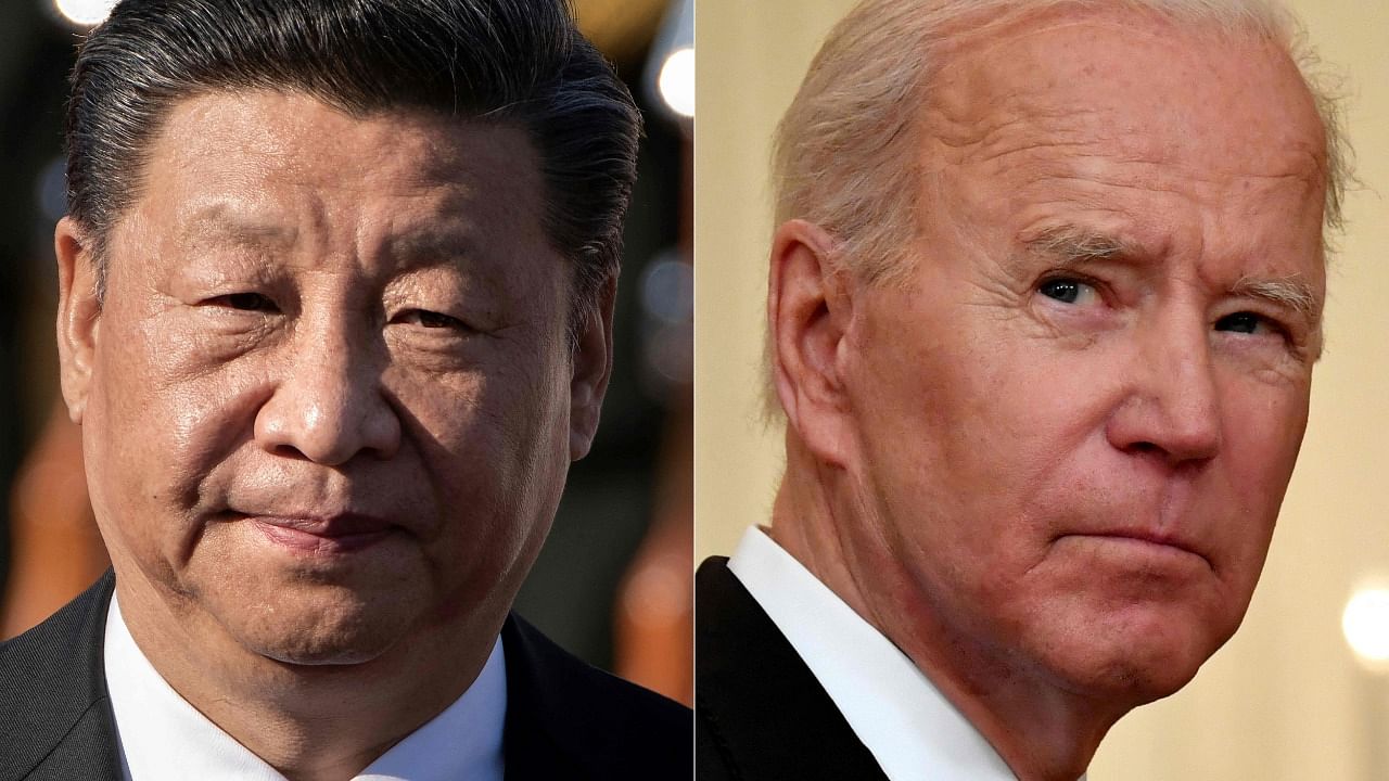 China President Xi Jinping (L) and US President Joe Biden. Credit: AFP File Photos