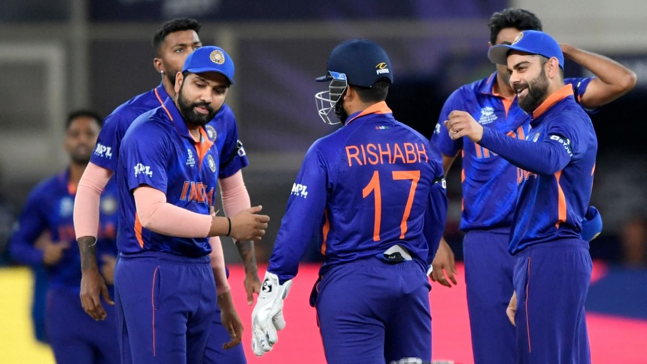 India were ousted at the group league stage after being thrashed by Pakistan and New Zealand before winning three inconsequential games against Afghanistan, Scotland and Namibia. Credit: AFP File Photo