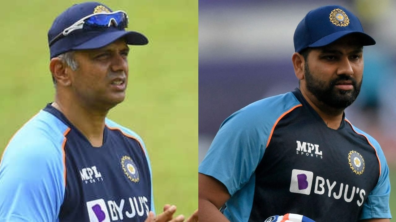 India head coach Rahul Dravid and T20I skipper Rohit Sharma. Credit: AFP, IANS File Photos