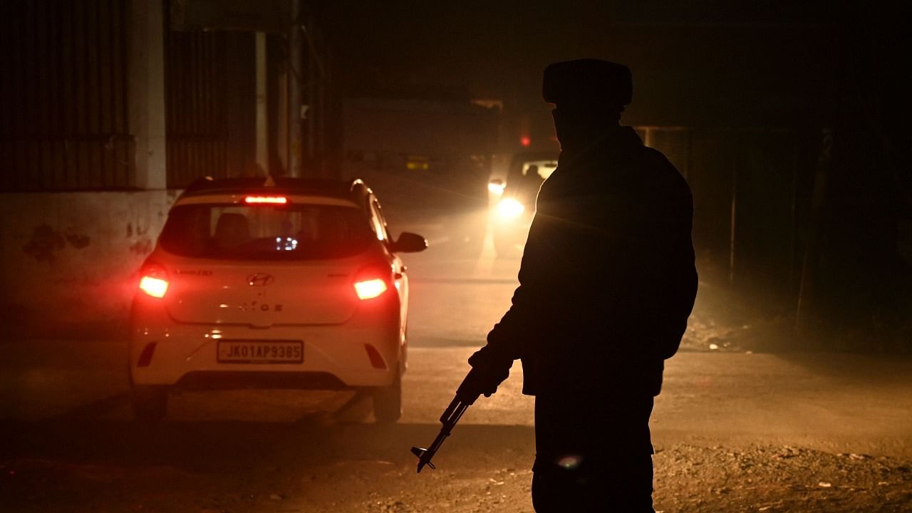 Police has said two terrorists and a terror associate were killed in the encounter at Hyderpora Bypass here last evening. Credit: AFP Photo