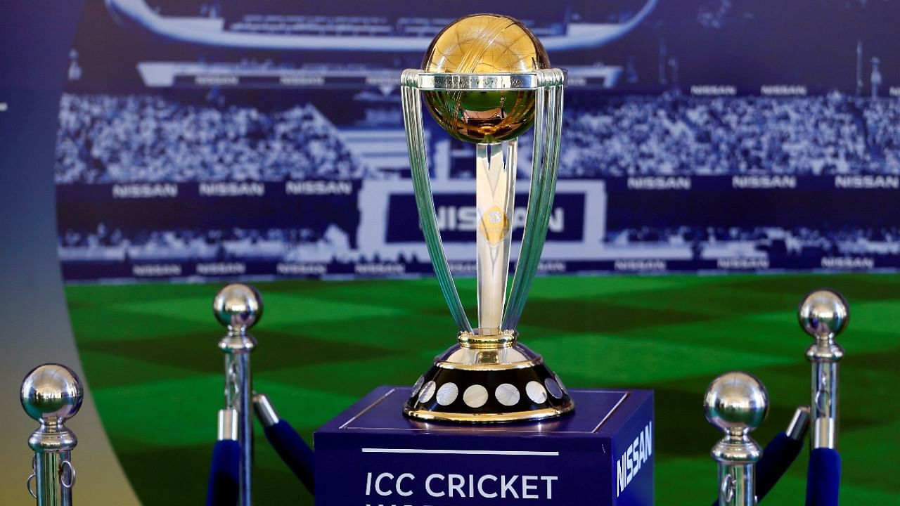 A file photo of the ICC Cricket World Cup trophy. Credit: Reuters Photo