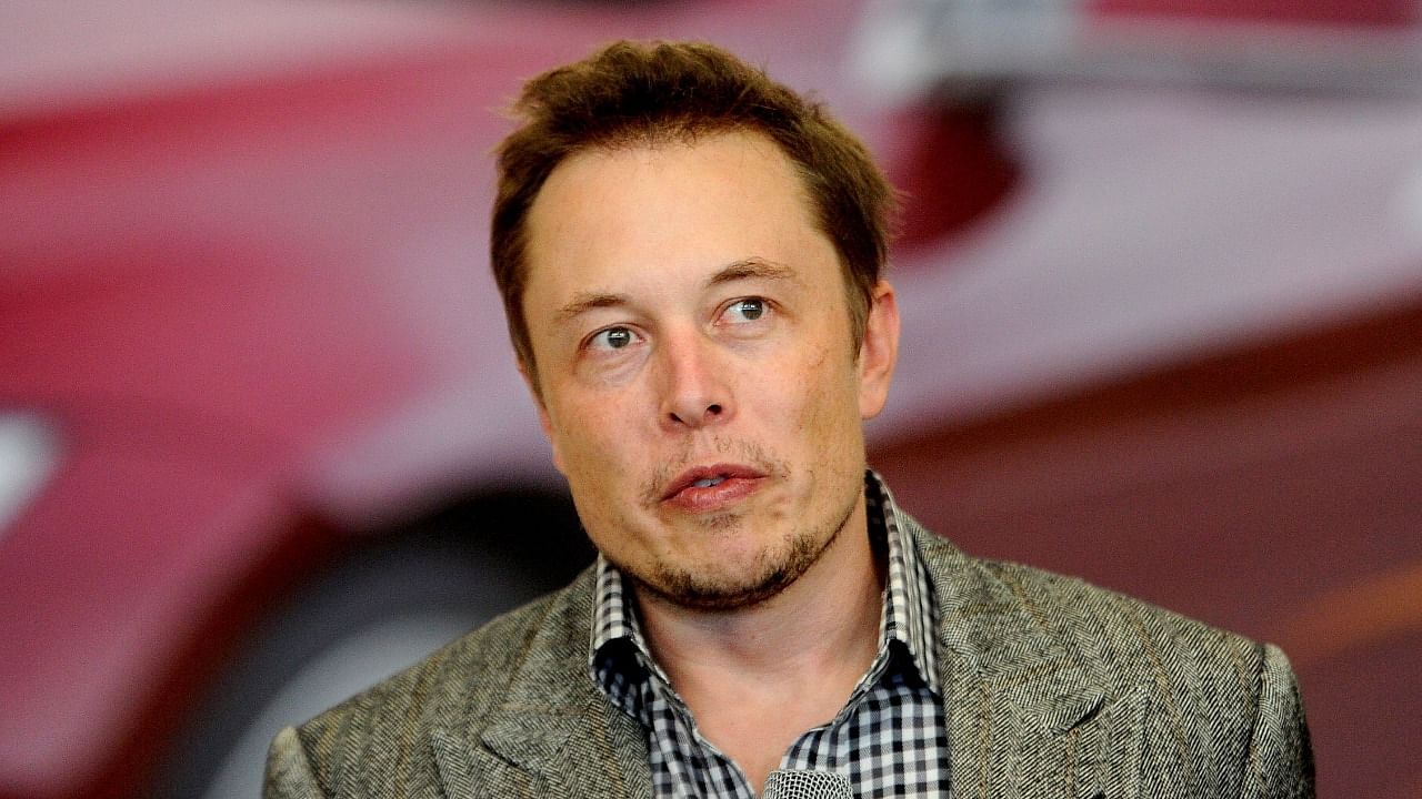 Tesla Chief Executive Office Elon Musk speaks at his company's factory in Fremont. Credit: Reuters File Photo
