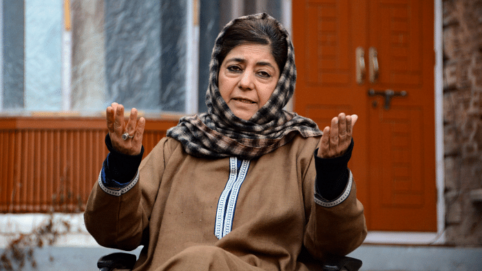 PDP chief Mehbooba Mufti. Credit: PTI Photo