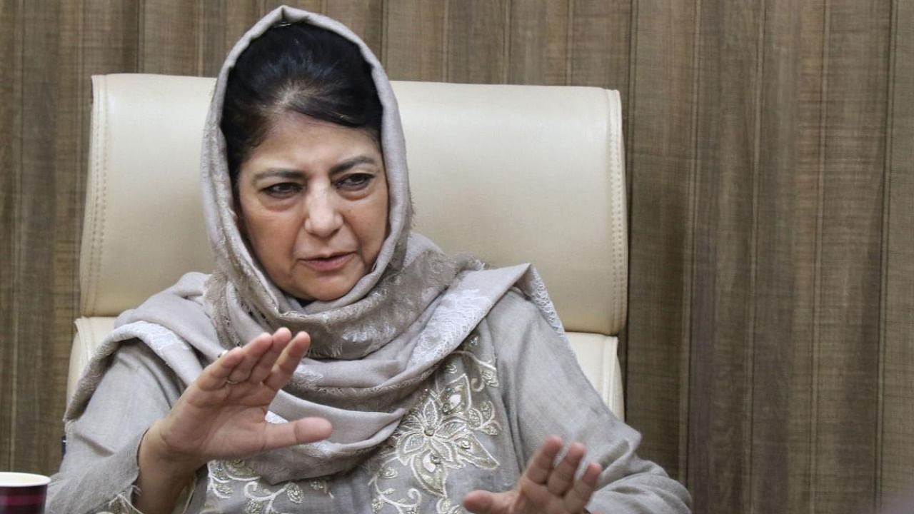 People Democratic Party (PDP) President Mehbooba Mufti. Credit: PTI Photo