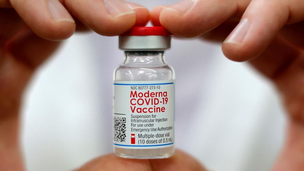 A vial of Moderna Covid-19 vaccine, Credit: Reuters Photo 