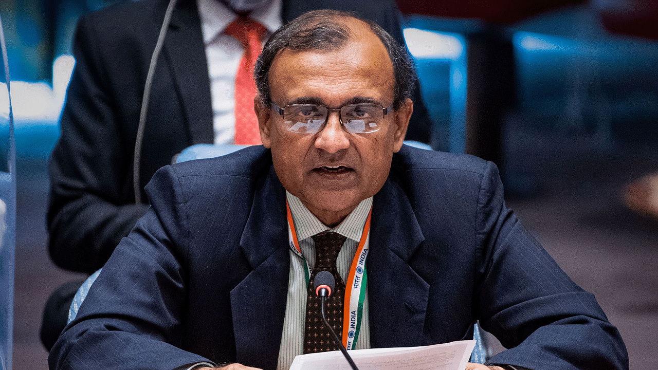 India’s Permanent Representative to the UN, Ambassador T S Tirumurti. Credit: PTI Photo