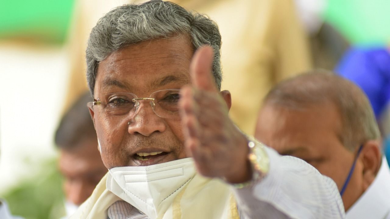 Former Karnataka Chief Minister Siddaramaiah. Credit: DH File Photo