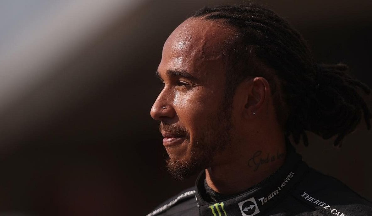 Mercedes' British driver Lewis Hamilton is seen after the end of Brazil's Formula One Sao Paulo Grand Prix at the Autodromo Jose Carlos Pace, or Interlagos racetrack, in Sao Paulo, on November 14, 2021. Credit: AFP File Photo