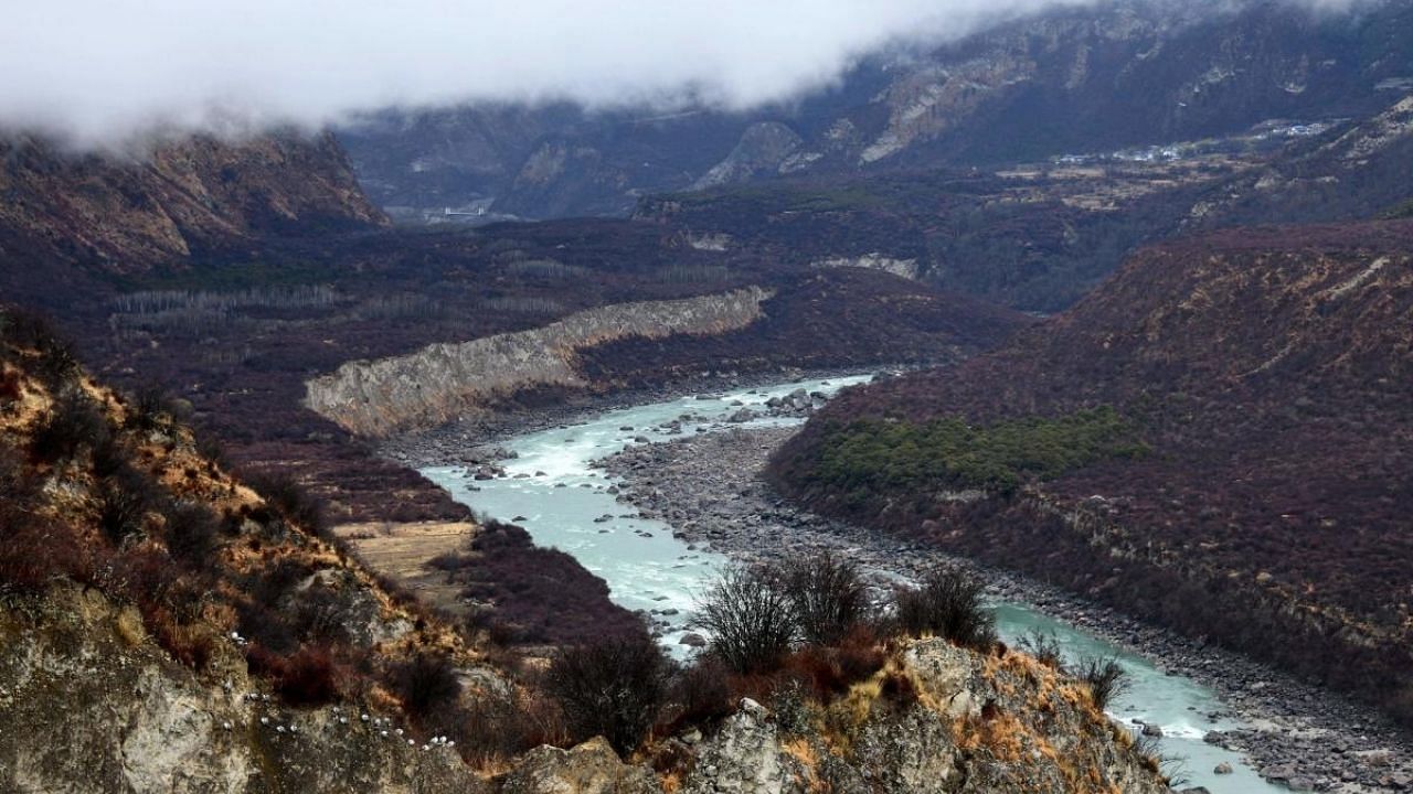 Beijing is already moving ahead with its plan to build the biggest dam - a 60-gigawatt mega-dam - on the Brahmaputra river known as Yarlung Zangbao in Tibet. Credit: AFP Photo