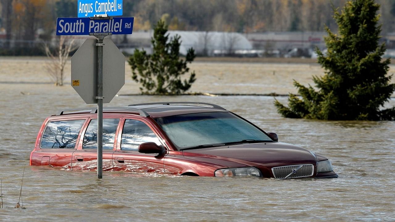 Rainstorms cause flooding and landslides in the western Canadian province of British Columbia. Credit: Reuters Photo