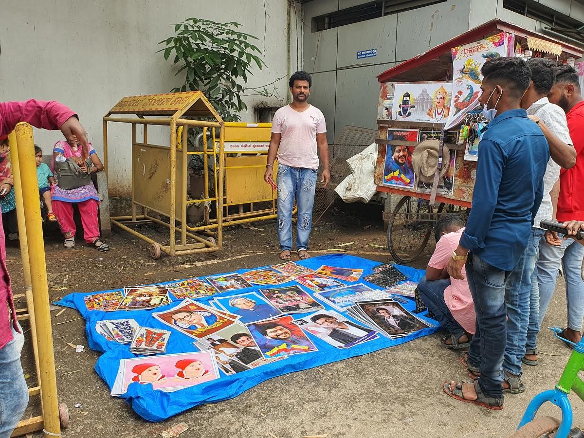 Gangadhara displays a huge variety of Puneeth posters.