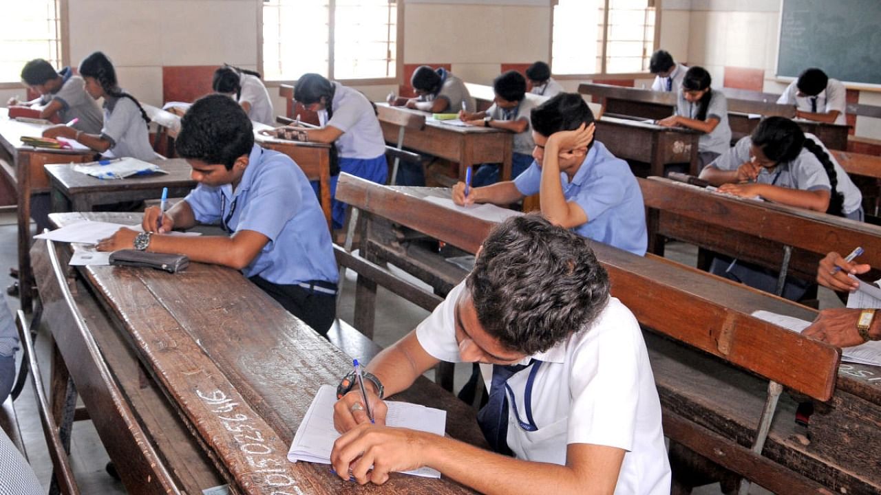 This is the third consecutive year that KSEEB will be delaying the annual exams for SSLC courses. Credit: DH Photo