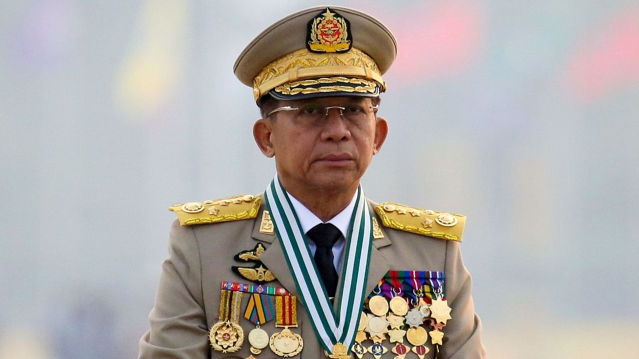 Myanmar junta leader Min Aung Hlaing. Credit: Reuters Photo