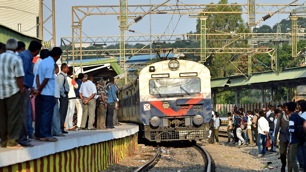 Suburban rail in Bengaluru. Credit: DH Photo