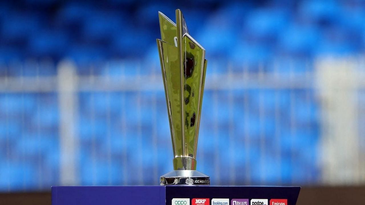 The ICC men’s Twenty20 World Cup trophy. Credit: AFP File Photo