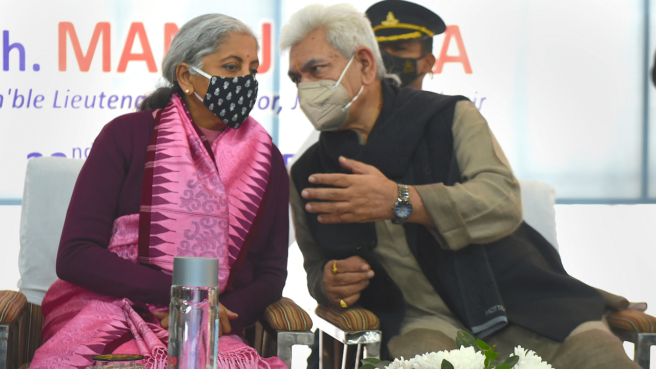 He was speaking at a programme where Union Finance Minister Nirmala Sitharaman interacted with the tax administrators and other stakeholders of Jammu and Kashmir. Credit: PTI Photo