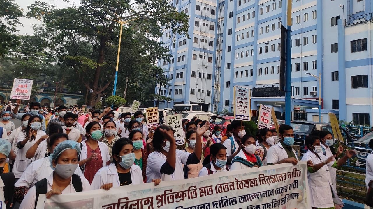 Nurses protest in Kolkata. Credit: Nurses Unity