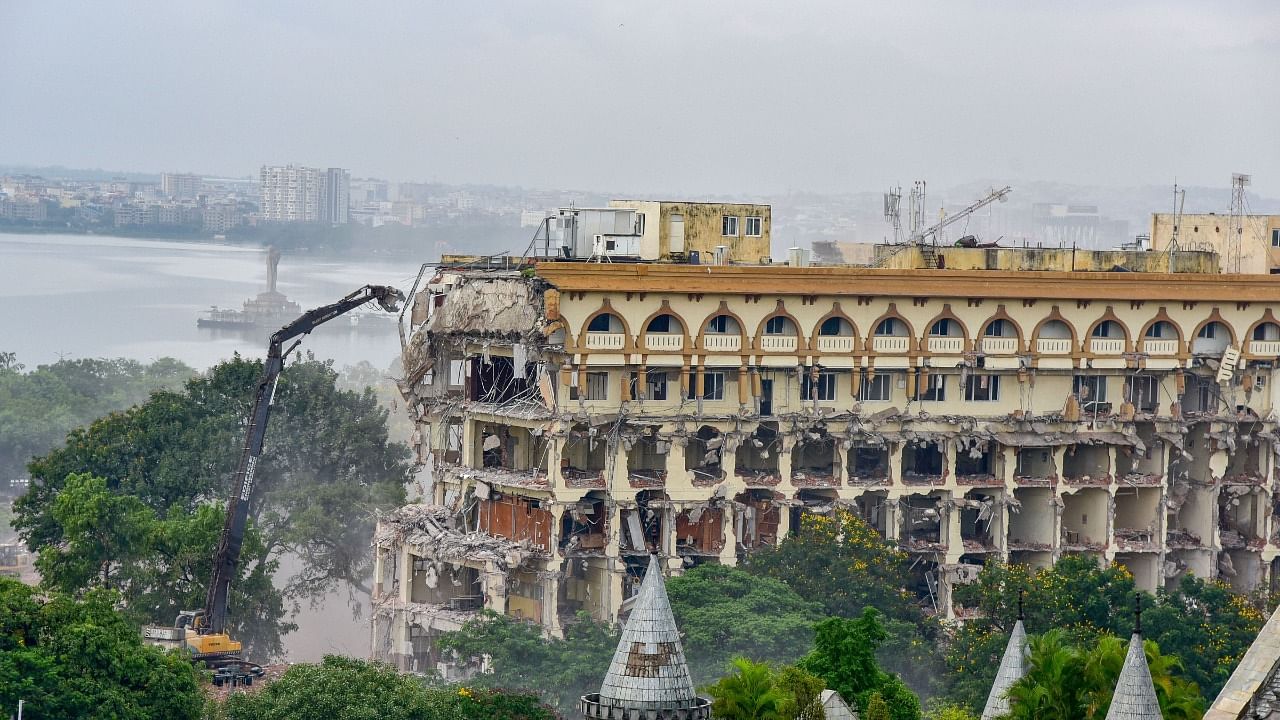 Demolition of Old Telangana Secretariat building. Credit: PTI File Photo