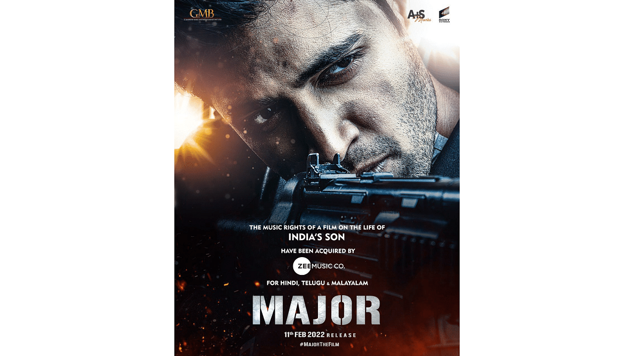The official poster of 'Major'. Credit: Twitter/@AdiviSesh
