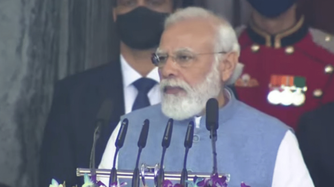 Prime Minister Narendra Modi at the Constitution Day celebration in Parliament. Credit: Twitter/@BJPLive
