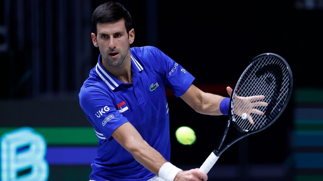 Djokovic in action. Credit: Reuters Photo