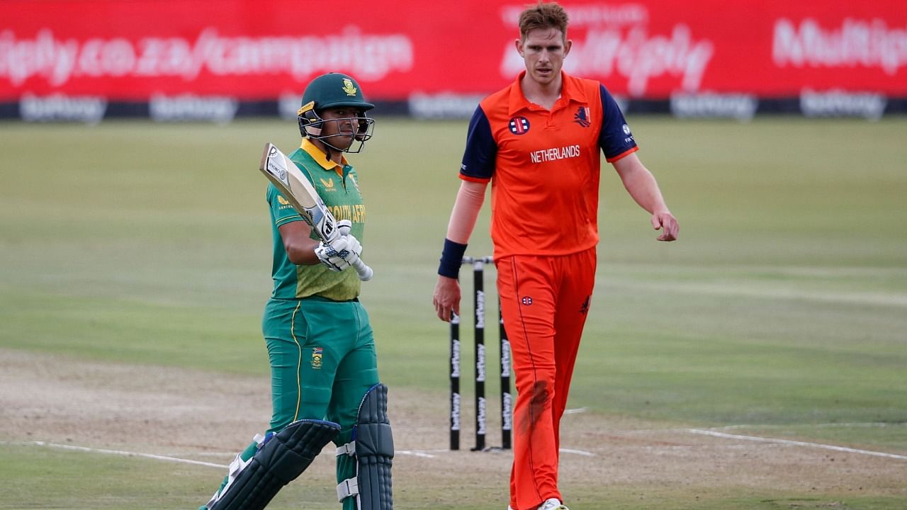 Following the washout of the first ODI, Netherlands remained in the last spot on the points table, while South Africa are in ninth, outside the automatic qualification zone. Credit: AFP File Photo
