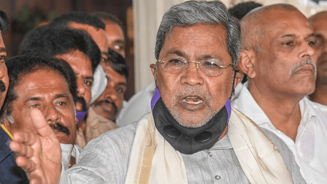 Leader of Opposition Siddaramaiah. Credit: DH Photo