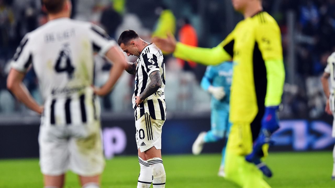 Juventus' Federico Bernardeschi looks dejected after the match. Credit: Reuters Photo