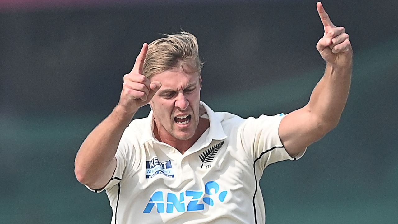 It has taken Jamieson just nine Tests to reach the half-century mark in terms of wickets in the longest format of the game. Credit: AFP Photo