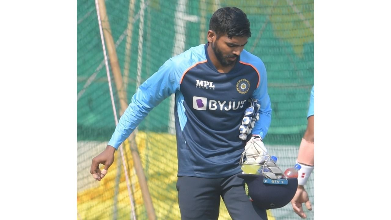 Bharat, India's second wicketkeeper-batter in the Test squad against New Zealand, had to take up wicket-keeping duties on day three of the first Test. Credit: IANS File Photo