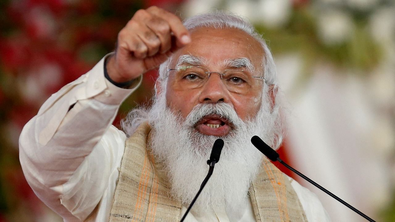 In his monthly Mann Ki Baat radio broadcast, the prime minister said that in any country having a large population of youth, three things -- ideas and innovation, passion to take risks and the 'can do' spirit-- matter a lot. Credit: Reuters Photo