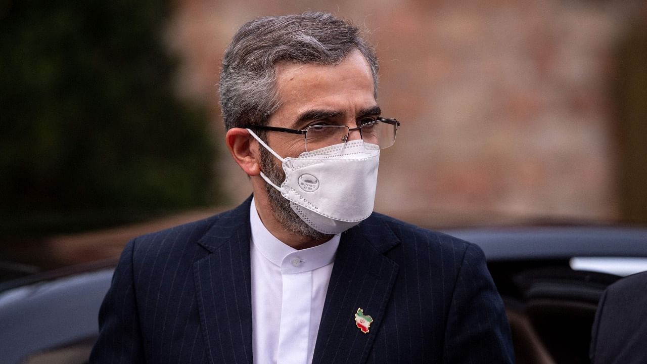 Iran's chief nuclear negotiator Ali Bagheri Kani arrives at the Coburg Palais, the venue of the JCPOA meeting, in Vienna. Credit: AFP File Photo