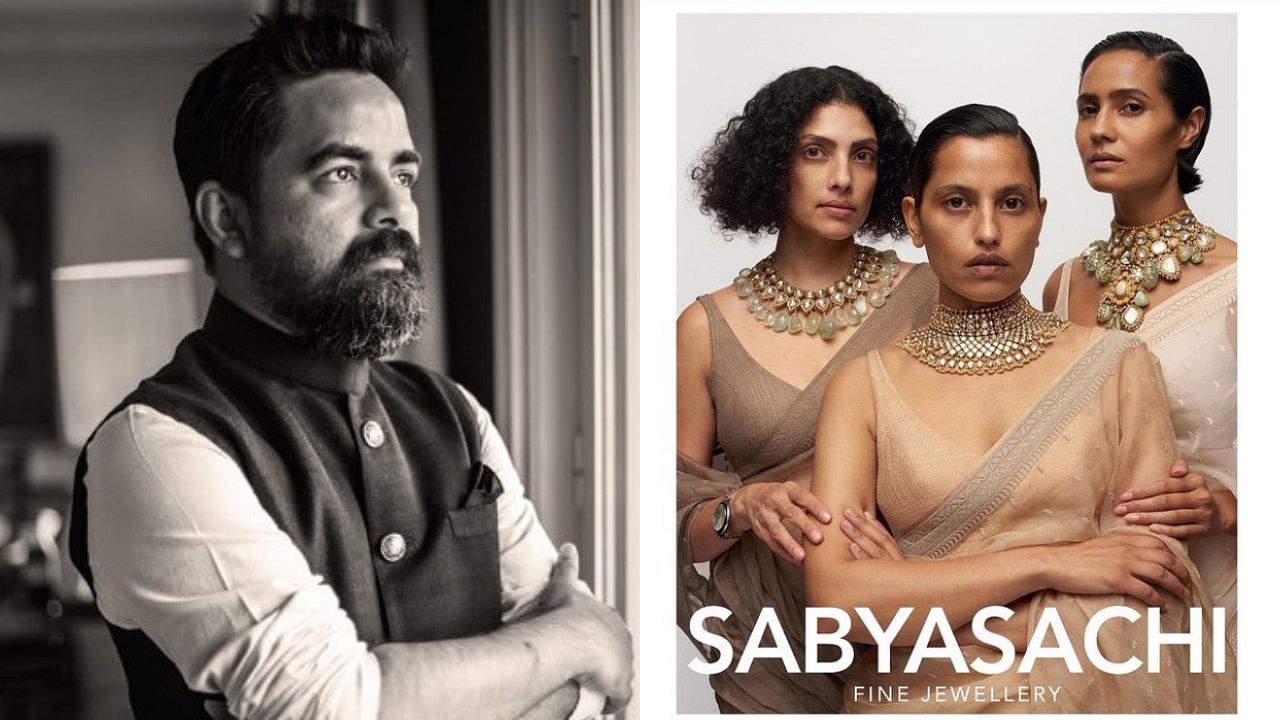 Twitterati felt that Sabyasachi models looked aggrieved and in mourning even as they were modelling for "fine jewellery". Credit: Special Arrangement/ Instagram @sabyasachiofficial