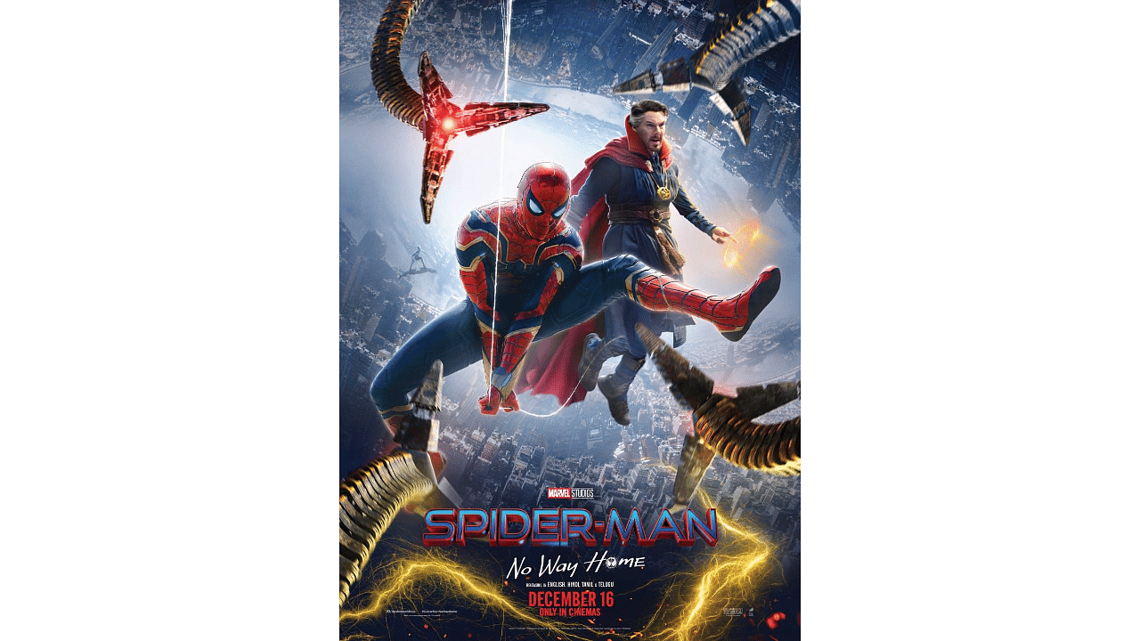The official poster of 'Spider-Man: No Way Home'. Credit: PR Handout