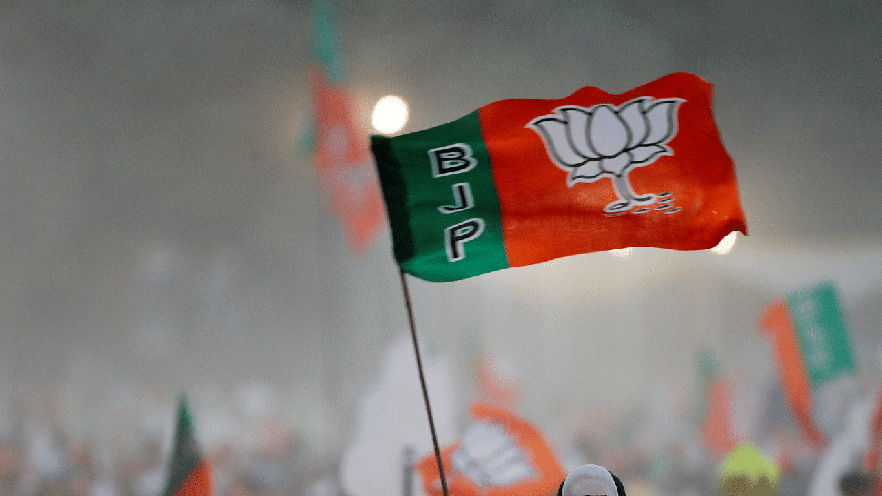 BJP flag. Credit: Reuters Photo