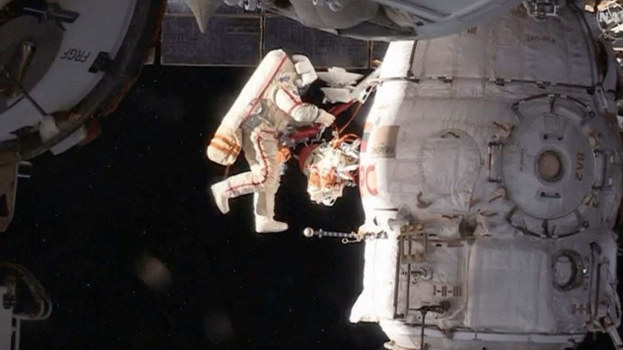 File photo of an astronaut on a spacewalk outside the International Space Station Space. Credit: Reuters Photo